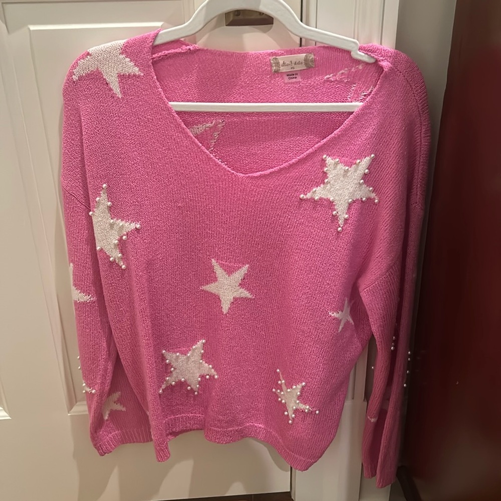 Alter state pink pearl sweater